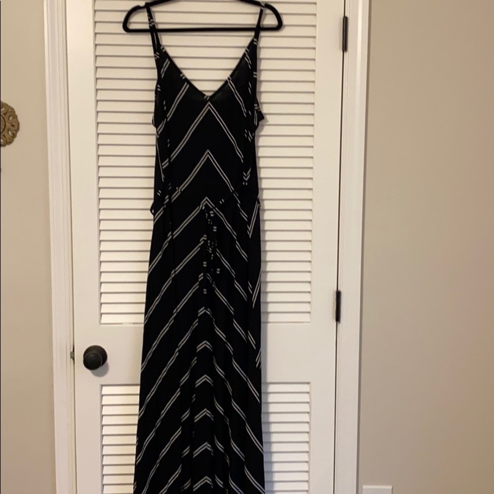 LOFT Plus 16 striped Maxi Dress